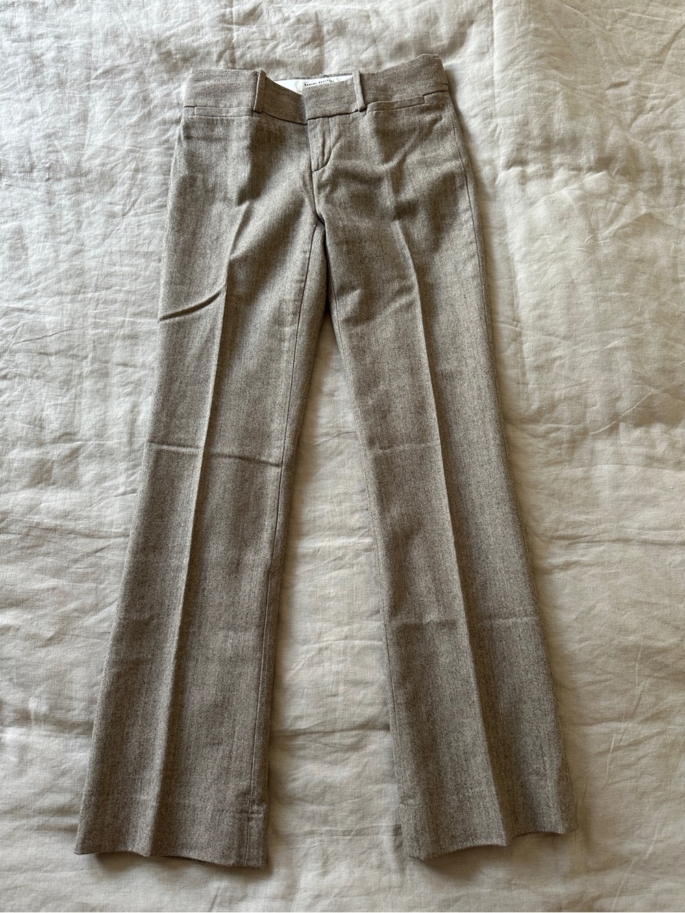 Banana Republic Martin Fit Wool Fully Lined Trousers Heather Taupe 00P